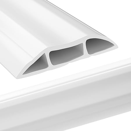Wall Cable Concealer Cover Kit, Paintable Cord Raceway Channels for TV & Home Office Wires
