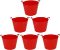Small Flexible Plastic Storage Tub Flexi Bucket, Heavy-Duty Garden & Household Trug