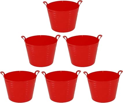 Small Flexible Plastic Storage Tub Flexi Bucket, Heavy-Duty Garden & Household Trug