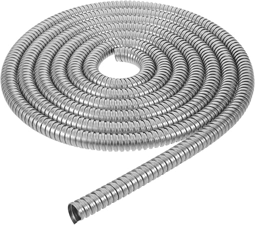 Flexible Stainless Steel Cable Management Tube, Decorative Silver Wire Concealer Sleeve